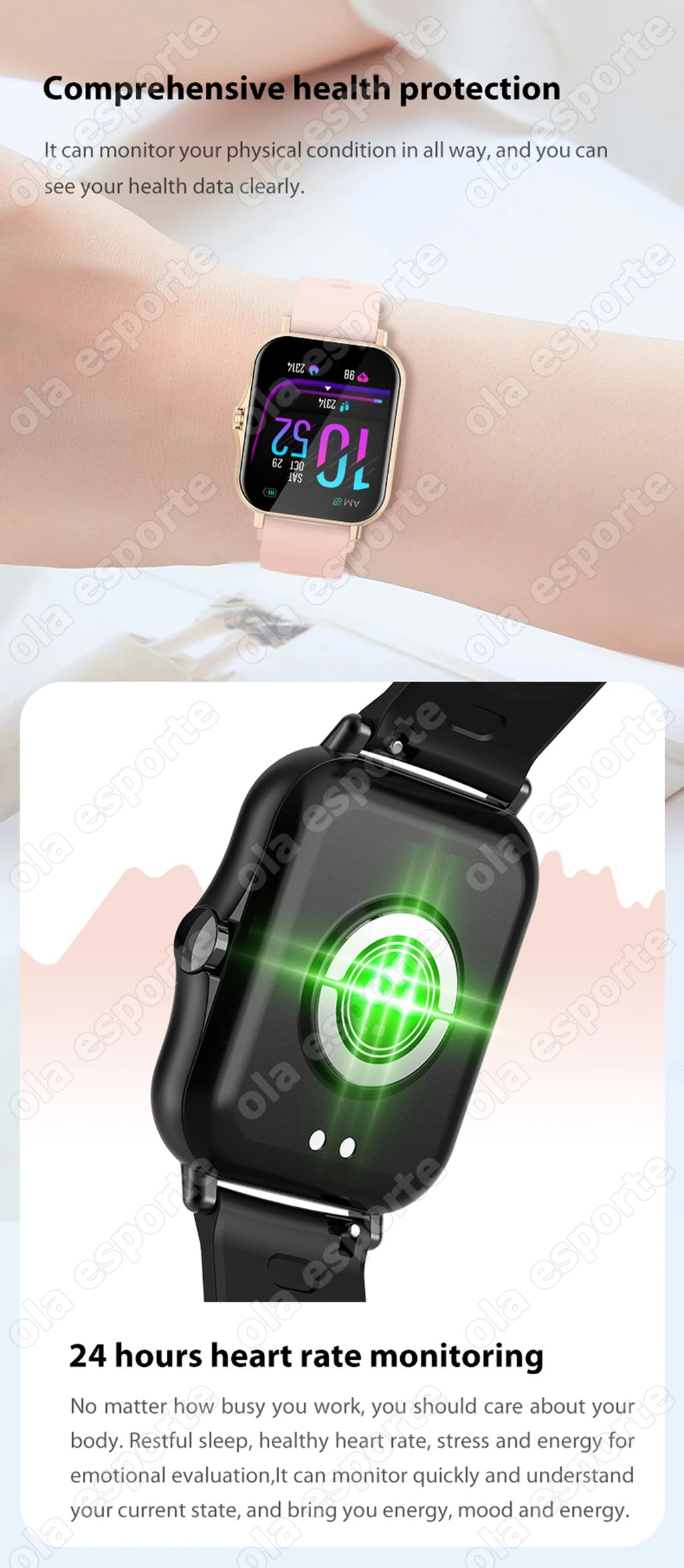 Relógio Inteligente 2026 para Android e iOS, Tela Colorida de 1.83 Polegadas, Bluetooth, Atende Chamadas, Monitor de Fitness, Smartwatch para Mulheres e Homens, Novo