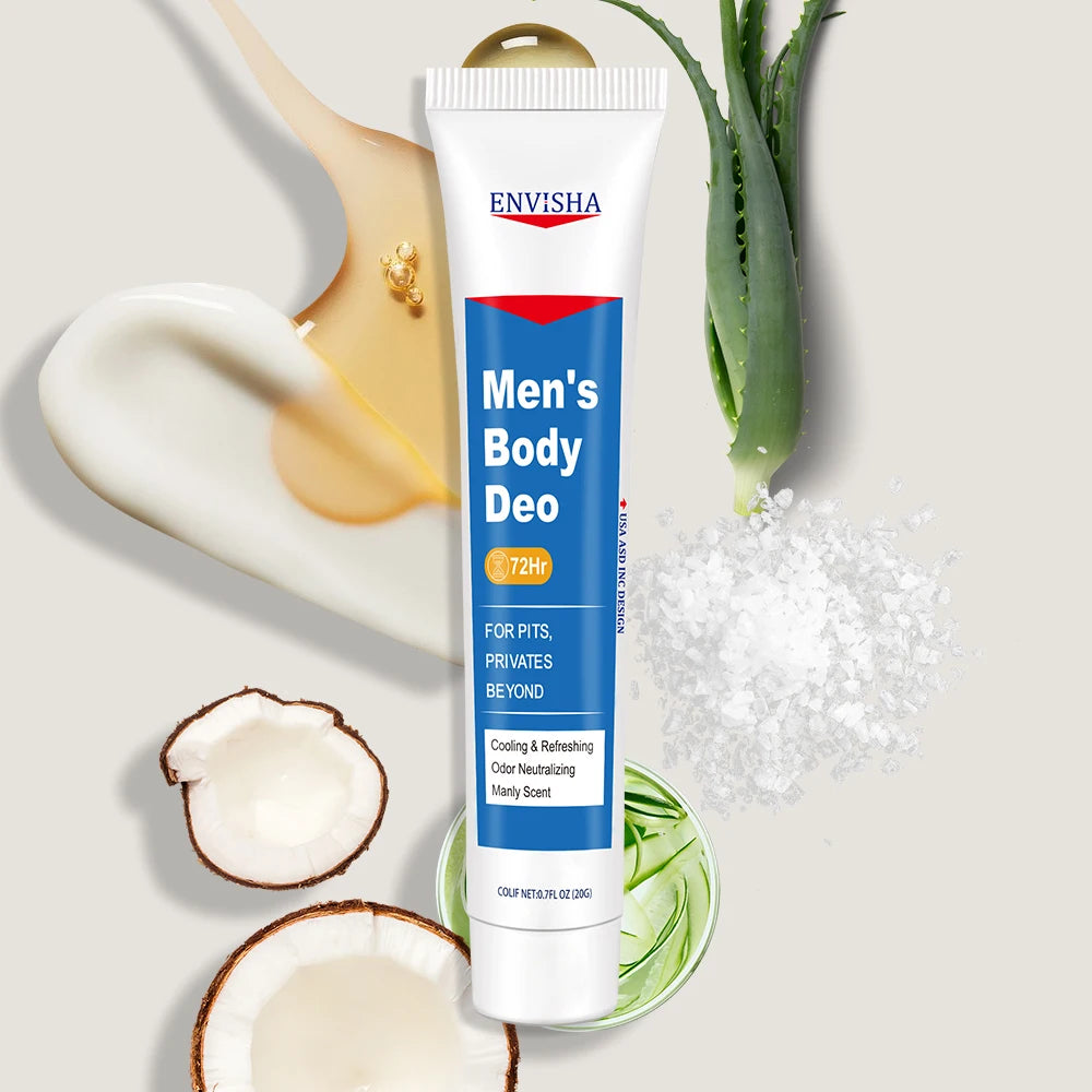 Envisha-Loção Corporal Masculina, Desodorante Duradouro, 72 Horas de Fragrância, Partes Particulares, Axilas, Nádegas, Beleza, Saúde
