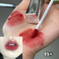 Punk roxo espelho água brilho labial tubo de prata vermelho lábio esmalte vidro óleo labial à prova dwaterproof água batom líquido nude claro matiz maquiagem 1pc