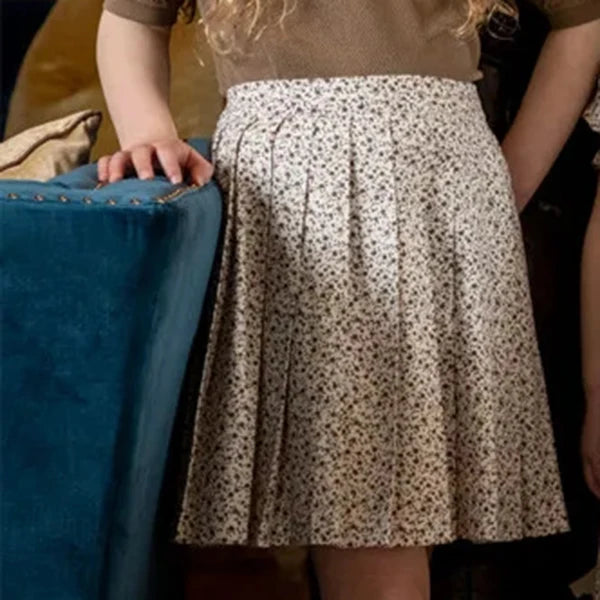 Princesa saias plissadas para crianças meninas boutique crianças roupas de férias meninas smocking vestido floral saia roupas