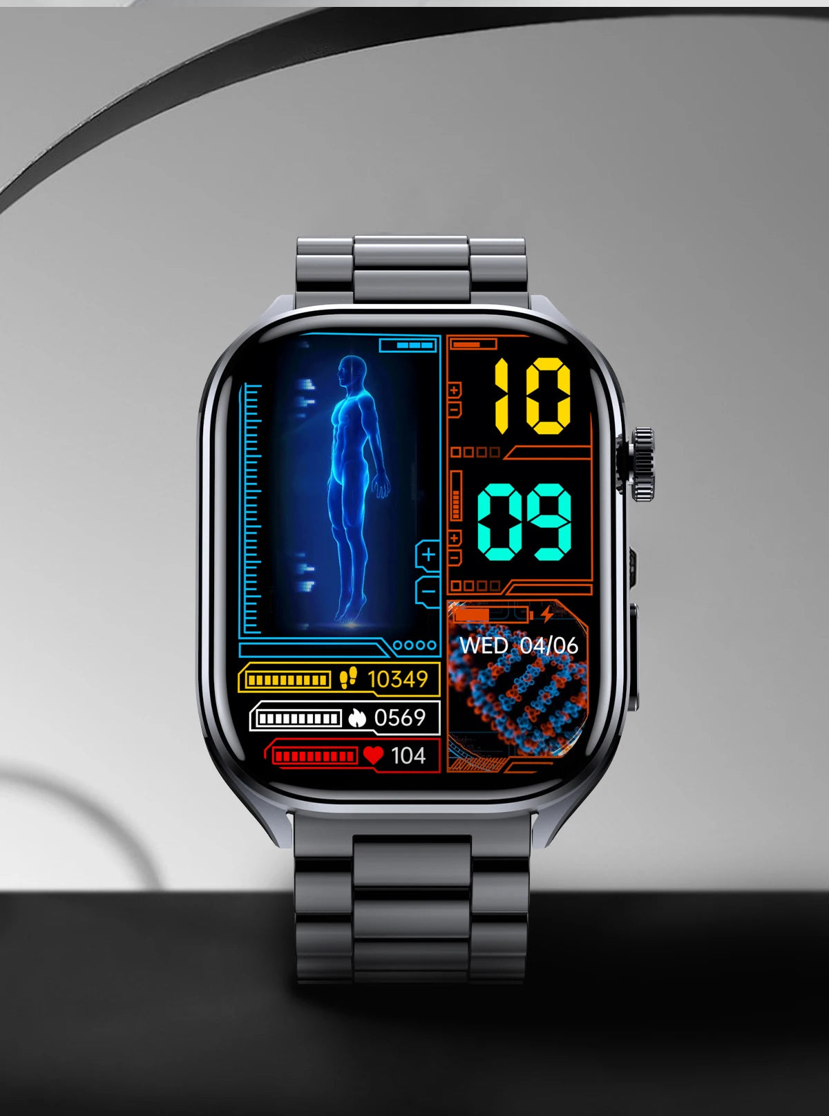 Novo Smartwatch 2026 com ECG Preciso, Análise de Saúde Cardíaca, Análise de Sangue, Lipídios no Sangue, Pressão Arterial e Chamada Bluetooth para Homens