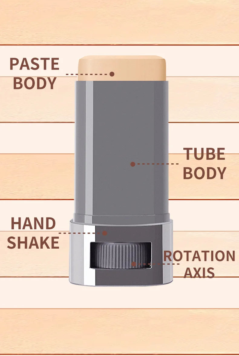 Bastão de Corretivo Líquido - Cobre Marcas de Acne, Olheiras, Tatuagens e Sardas, Base Cosmética de Cobertura Total para o Rosto