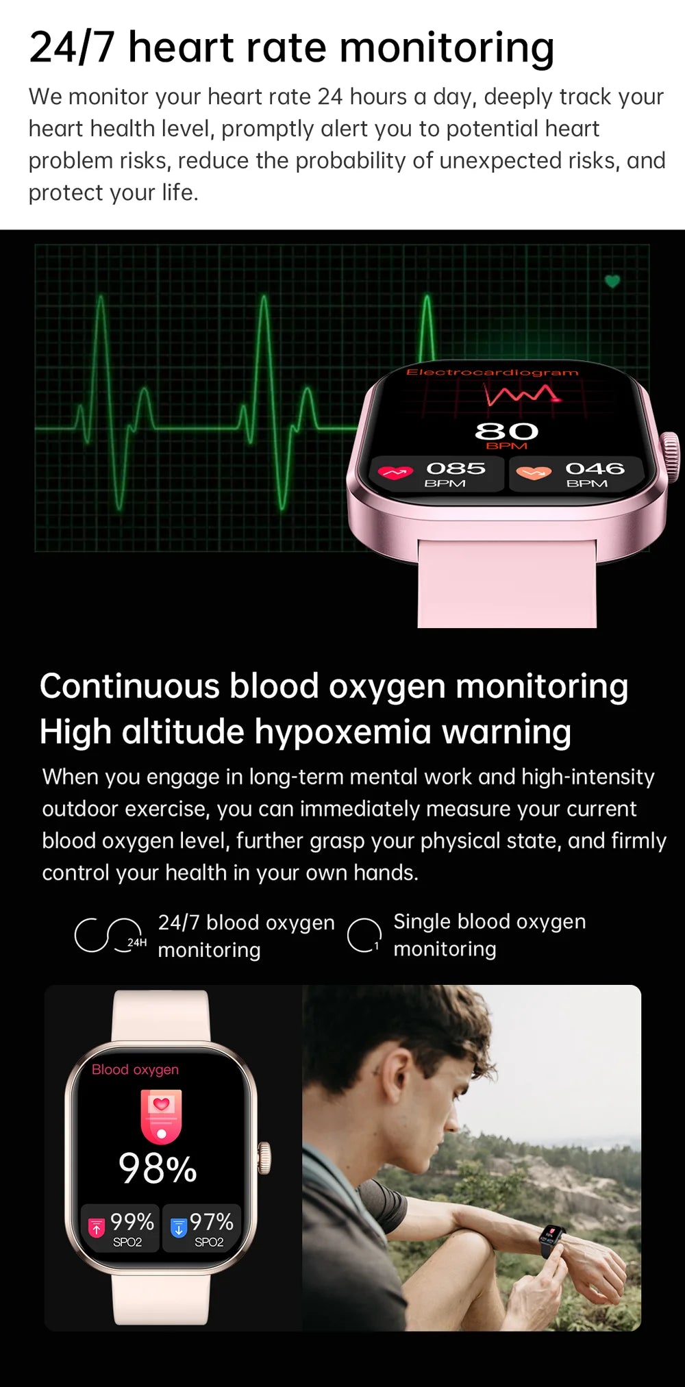 Lige 2.01 "tela hd relógio personalizado rosto relógio inteligente feminino à prova dwaterproof água esporte senhoras relógios bt chamada monitor de saúde feminino smartwatch