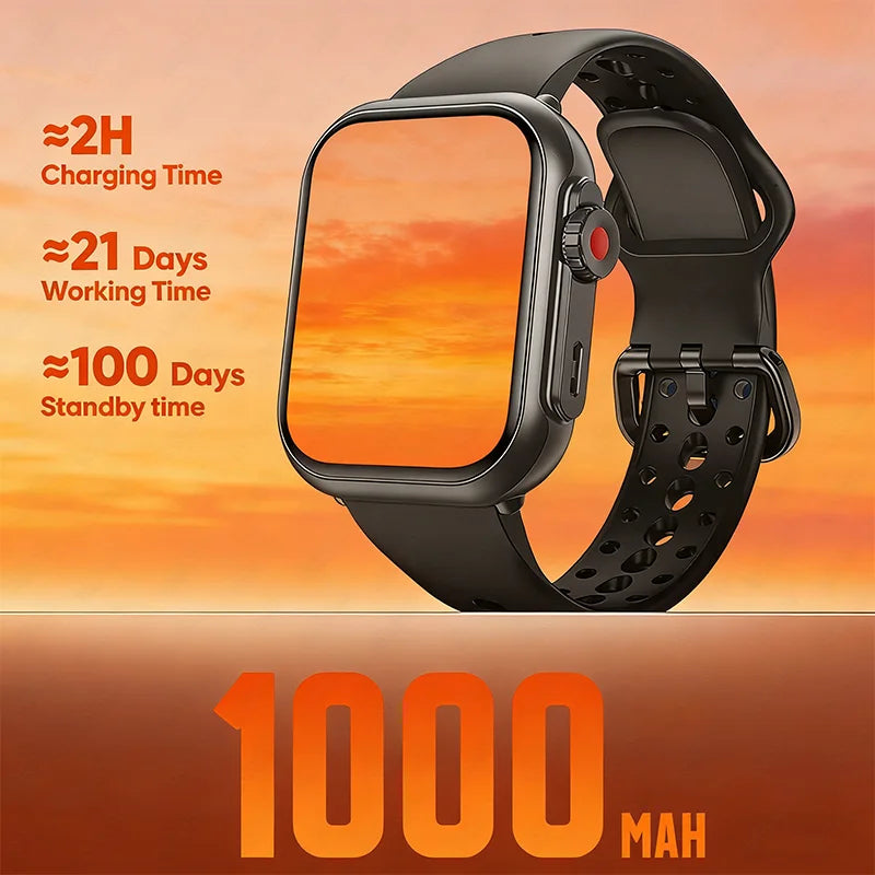 2026 moda feminina relógio ultra2 se relógios inteligentes 1000mah 1.85 "amoled tela de toque completa bt chamada smartwatch para android ios ladie