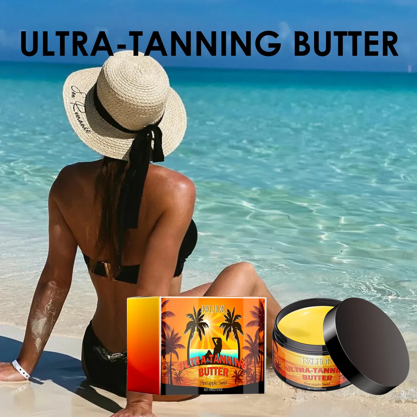 Gel Bronzeador para um Brilho Bronzeado Profundo com Óleo de Coco e Óleo de Semente de Cenoura para Bronzeamento ao Ar Livre para obter uma Pele com Efeito Beijada pelo Sol e Hidratação Profunda