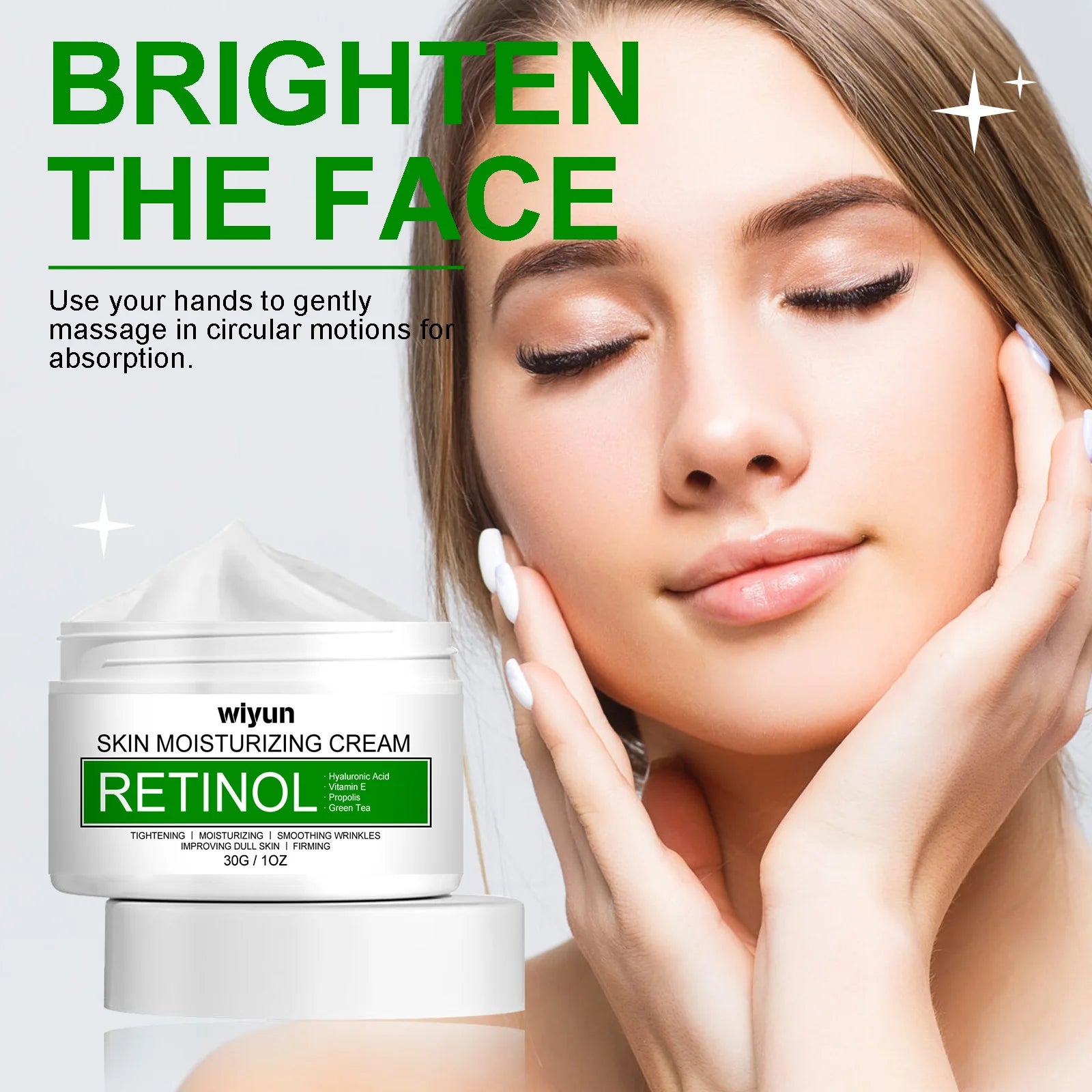 Retinol hidratante creme facial, iluminar, melanina, maçante Poro, encolhendo, hidratante, suave, escuro S-Pot removedor, loção