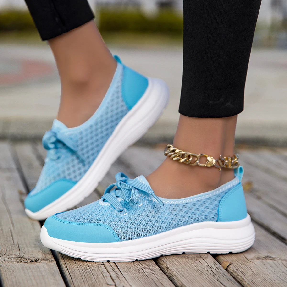 Yrzl mulher tênis deslizamento em sapatos casuais malha respirável confortável macio clássico condução mocassins sapatos para senhoras
