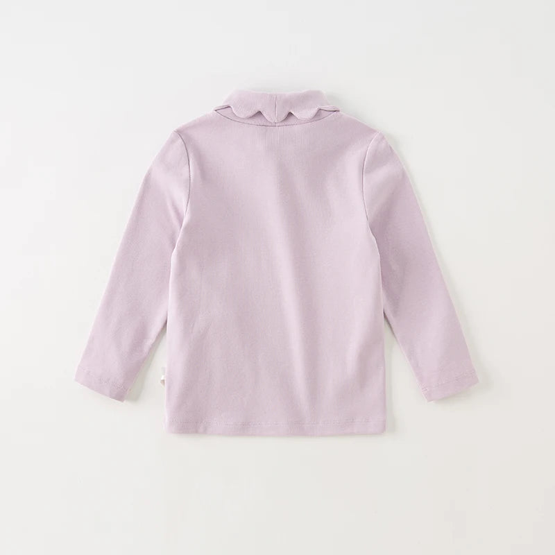 Dave bella 2025 novo outono inverno menina bebê camiseta crianças topos de algodão casual moda doce suave camisa de fundo dk4236997