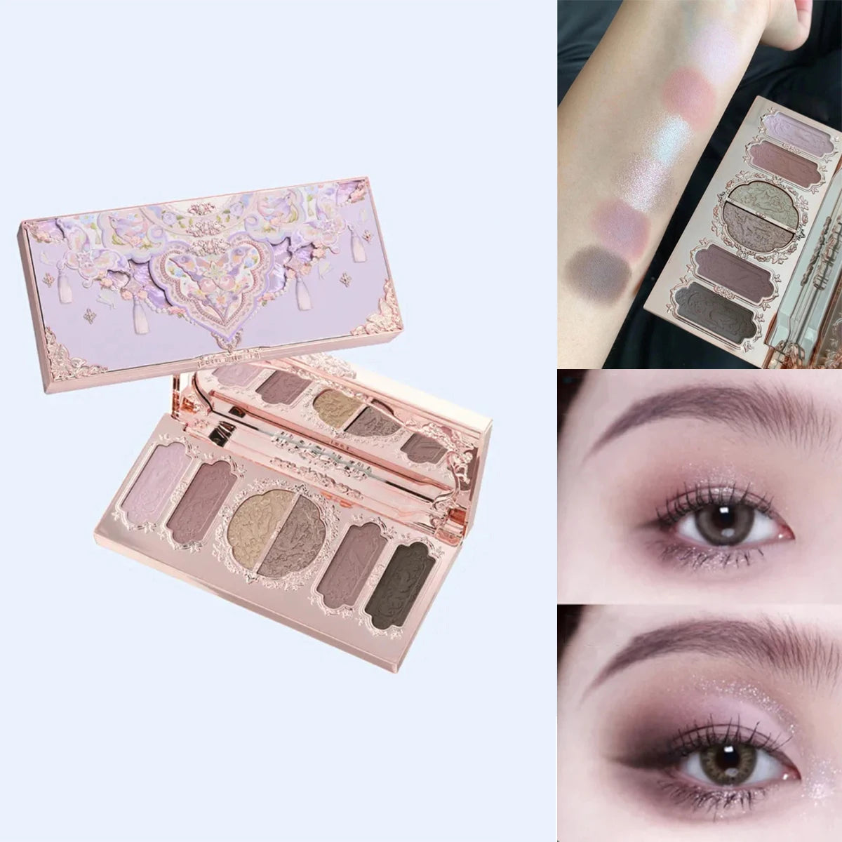Flower Knows 2026 Bunny Garden Paleta de Sombras Temática de Coelhinho Coleção de Cosméticos Completa com Blush e Iluminador