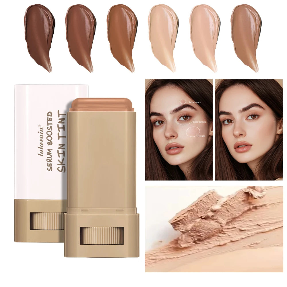 Borracha mágica fundação vara soro impulsionado matiz da pele fundação vara suave plumper altura cobertura viagem bronze fundação