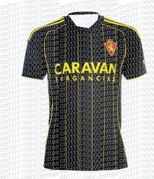 Camisas de Futebol Real Zaragoza 2025, Jerseys Casuais Respiráveis para Torcedores, Unissex e Adequadas para Crianças e Homens