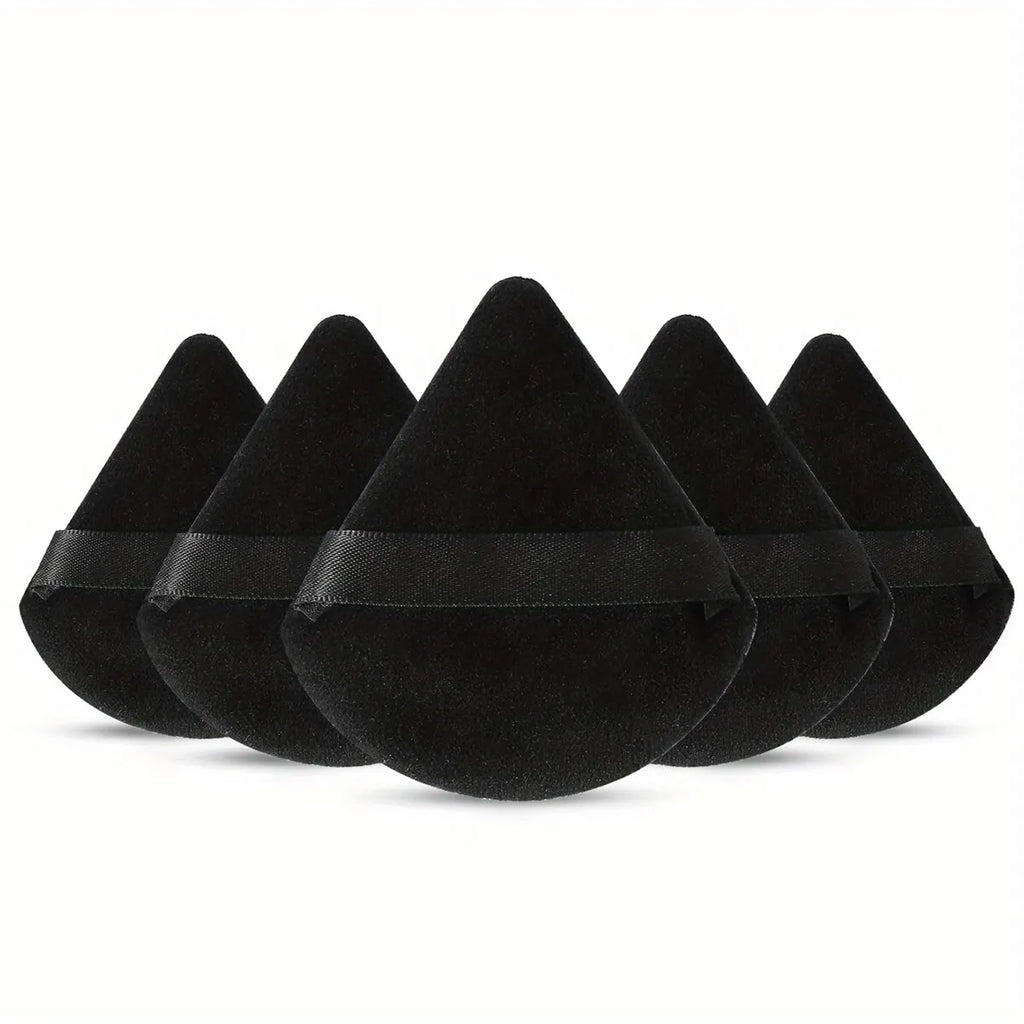 Triângulo Powder Puff para pó solto, ferramenta de maquiagem, macio, luxuoso, líquido, cosmético, base, maquiagem, 3 pcs, 5 pcs, 6 pcs