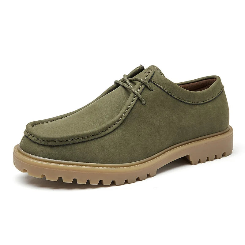 Sapatos casuais de couro mocassins clássicos masculinos rendas até derby sapatos retro workwear sapatos de alta qualidade ao ar livre sapato de caminhada de montanha