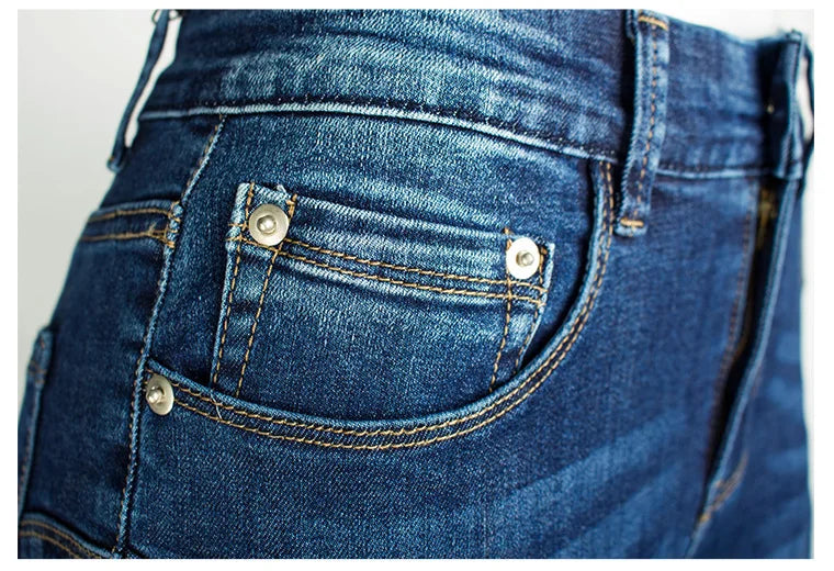 Calças Jeans Femininas Push Up, Calças Skinny de Denim, Moda 2026, Pantalones De Mujer, Pantalon Femme, Azul 2XL 3XL