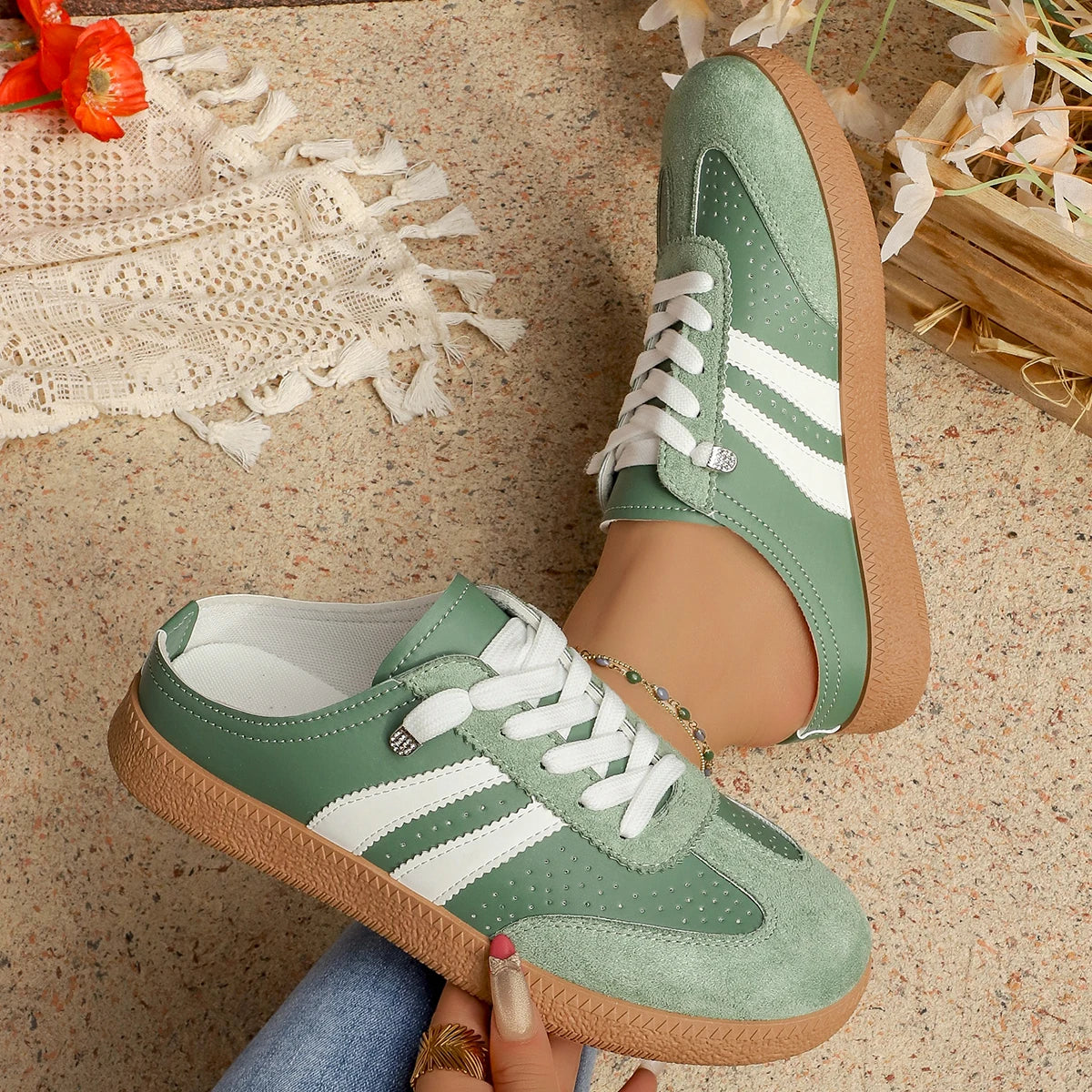 Sapatos de Designer 2026 para Mulheres, Sapatos Casuais de Verão, Confortáveis e Respiráveis, Tênis Planos para Mulheres