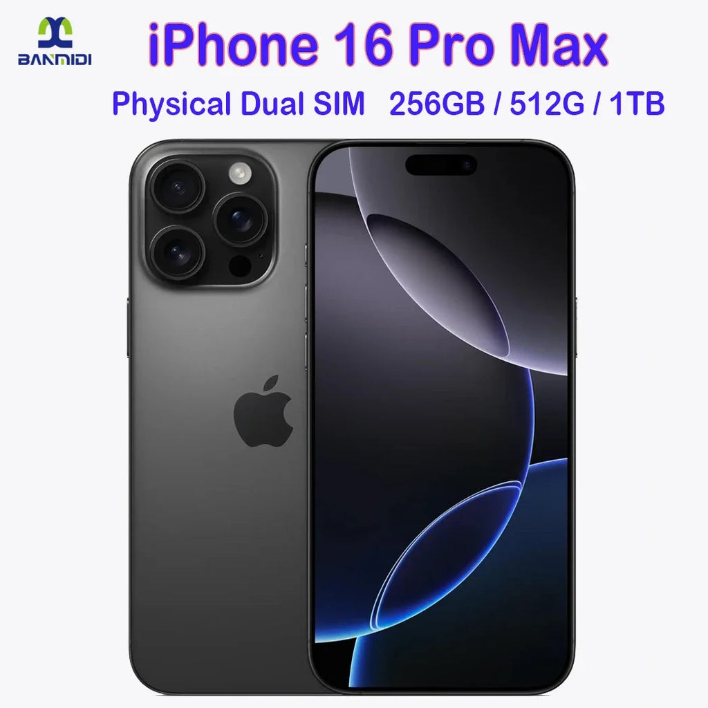 100% original iphone 16 pro max smartphone 6.9 "dupla sim desbloqueado 5g telefone celular retina xdr oled 6.3" 16 pro 128gb/256gb/512gb/1t