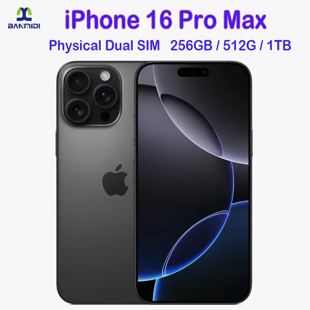 100% original iphone 16 pro max smartphone 6.9 "dupla sim desbloqueado 5g telefone celular retina xdr oled 6.3" 16 pro 128gb/256gb/512gb/1t