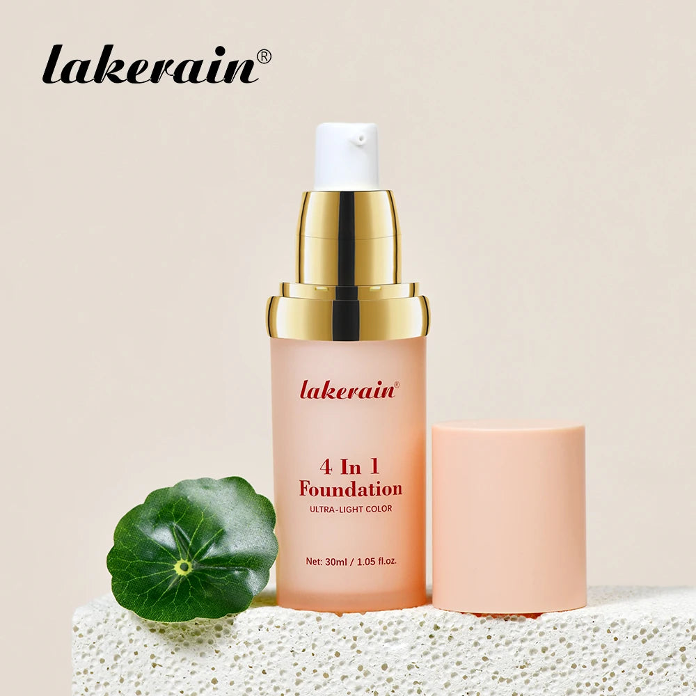 4 em 1 fundação de longa duração hidratante corretivo à prova dwaterproof água mesmo tom de pele spf 30 líquido hidratante corretivo de cobertura completa