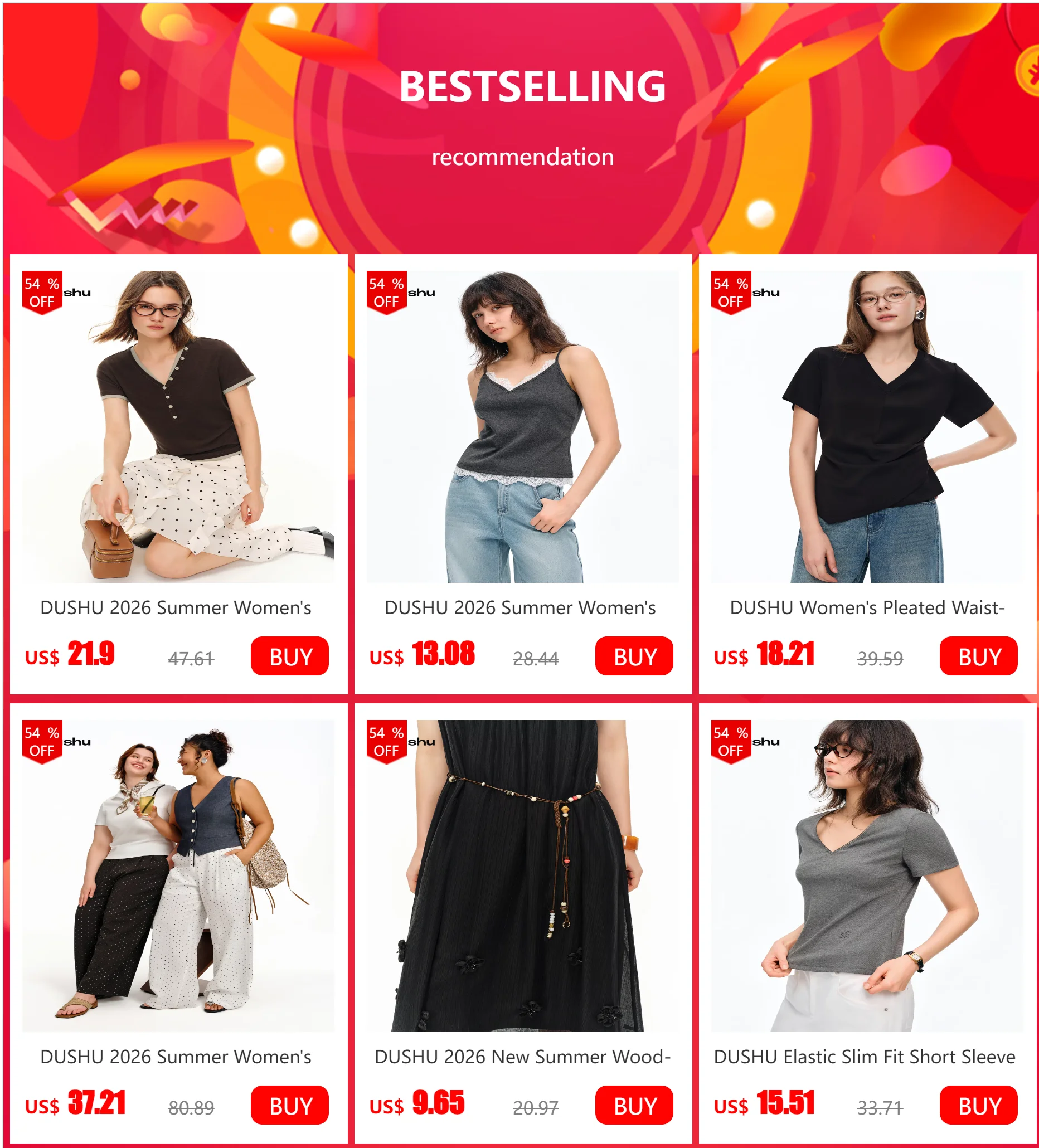 DUSHU 2026 Calça Jeans Feminina de Cintura Alta com Costura Contrastante e Perna Reta - Calça Casual para Uso Diário e Deslocamento