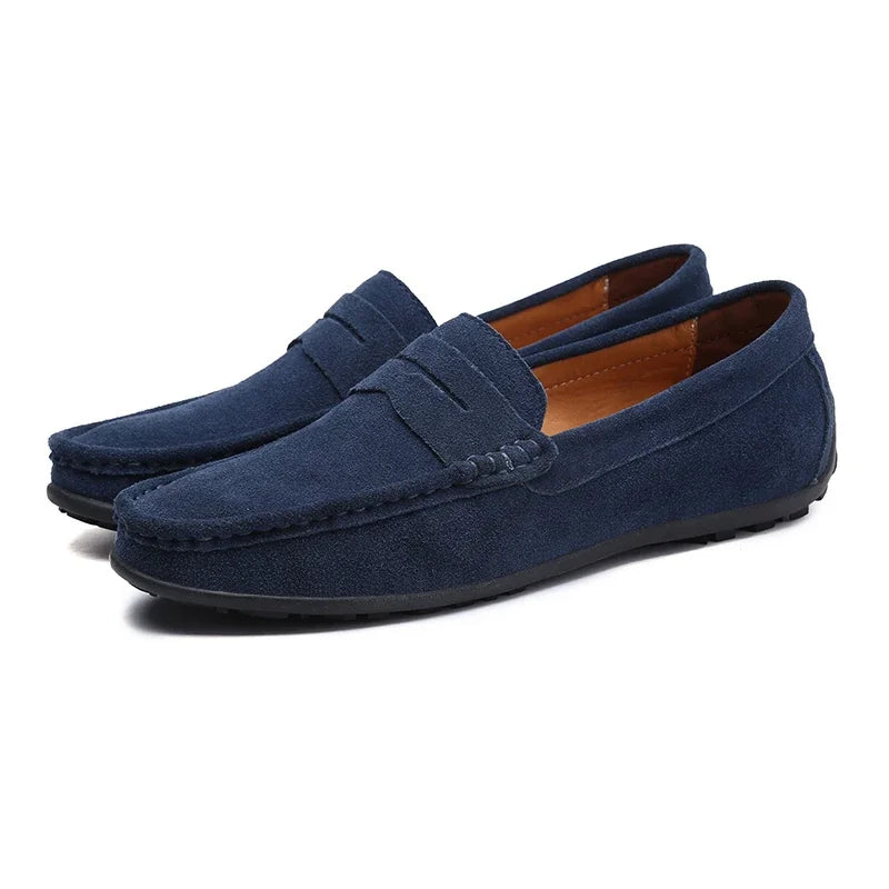 Couro do plutônio camurça de vaca sapatos masculinos marca luxo casual formal mocassins calçados preto masculino sapatos de condução hombres