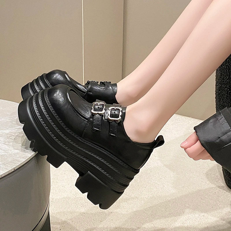 10cm plataforma feminina mocassins sapatos apartamentos casuais aconchegantes sapatos esportivos mulher 2024 tendência outono designer tênis andando mujer zapatos