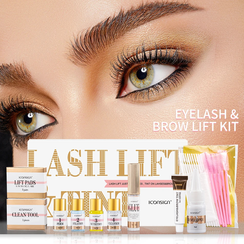 ICONSIGN Lash Lift e Matiz Kit Profissional Cílios Lifting Matiz Brow Laminação Tintura Ferramentas de Maquiagem para os Olhos