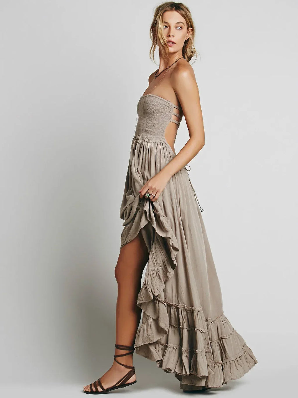 2025 vestido de praia vestidos sexy boho boêmio pessoas férias verão longo sem costas algodão feminino festa hippie vestidos mujer étnico