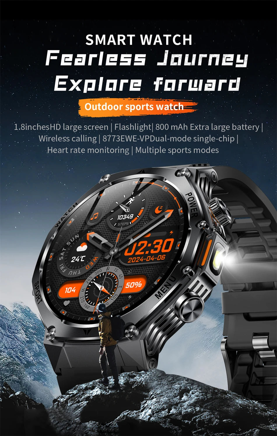 Novo relógio inteligente masculino 2025 chamada bluetooth um clique conexão relógios ip67 à prova dip67 água 800mah bateria smartwatch homem android ios