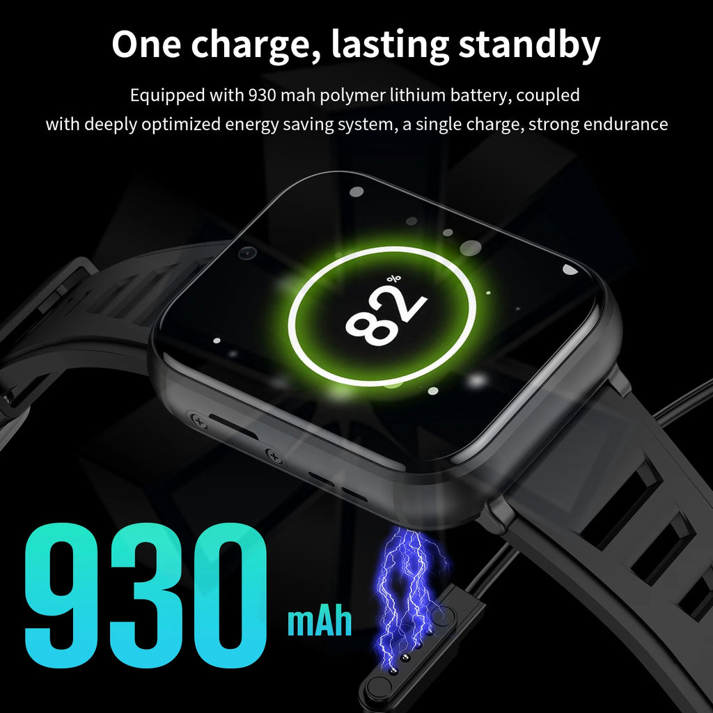 Relógio Inteligente Q668 4G 2025, Relógio de 1,99 Polegadas para Homens, Presente com SIM, Wifi, Android, IOS, à Prova d'Água, GPS para Xiaomi