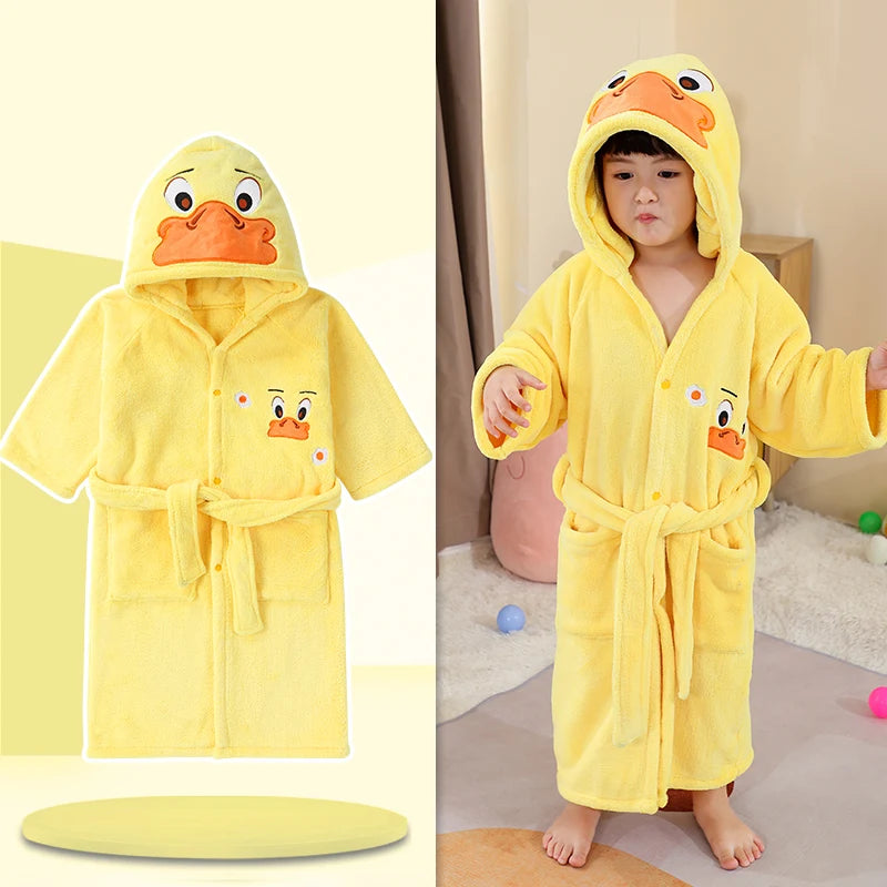 Roupão Infantil Absorvente Quente Robe Banho Bebé Macio Crianças Toalha Capuz Banho Grande Toalha Banho Bebé Roupa Banho Praia Robe Menina Pijama Menino Casa Toddler Lar