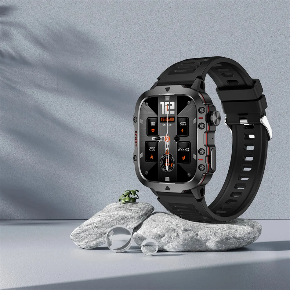 Lige novo militar relógio inteligente masculino esportes ao ar livre 3atm à prova dwaterproof água oxigênio no sangue bluetooth chamada relógios smartwatch para android