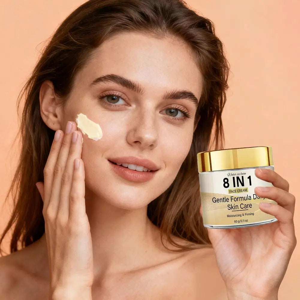 Creme Facial 8 em 1 com Retinol, Colágeno, Niacinamida e Ácido Hialurônico. Creme Facial Firmador e Hidratante 1/2PCS