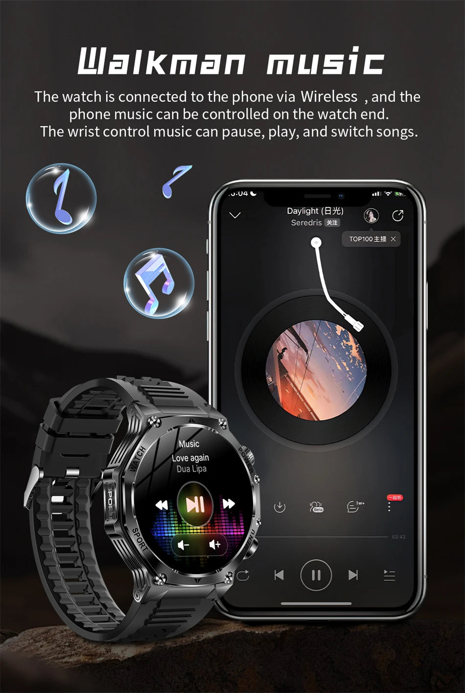 Novo relógio inteligente masculino 2025 chamada bluetooth um clique conexão relógios ip67 à prova dip67 água 800mah bateria smartwatch homem android ios