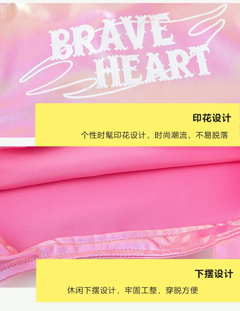 Meninas k-pop brilhante colheita superior calças de carga shorts de dança de rua crianças hip hop jazz conjuntos de roupas crianças streetwear menina grupo traje