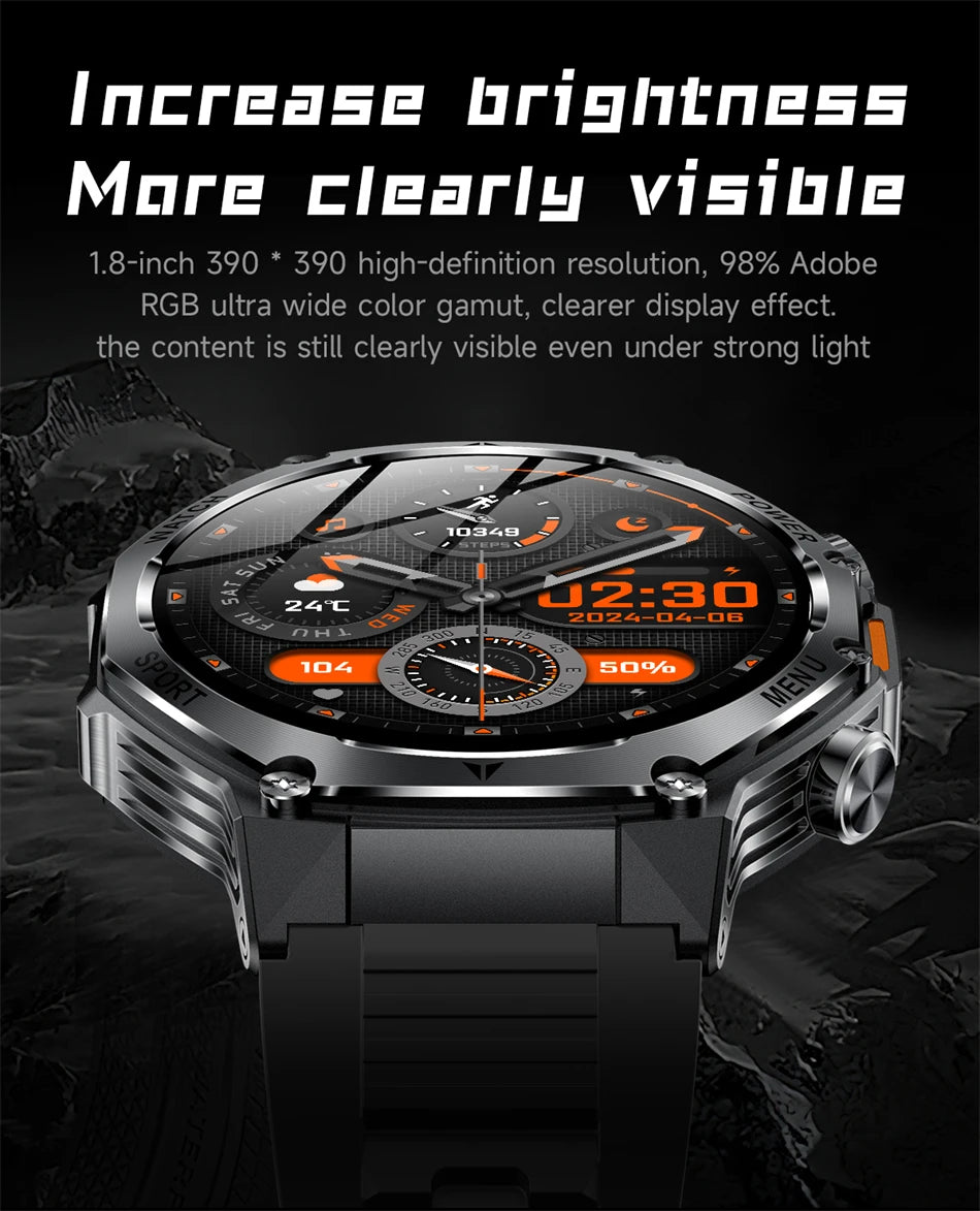 Novo relógio inteligente masculino 2025 chamada bluetooth um clique conexão relógios ip67 à prova dip67 água 800mah bateria smartwatch homem android ios