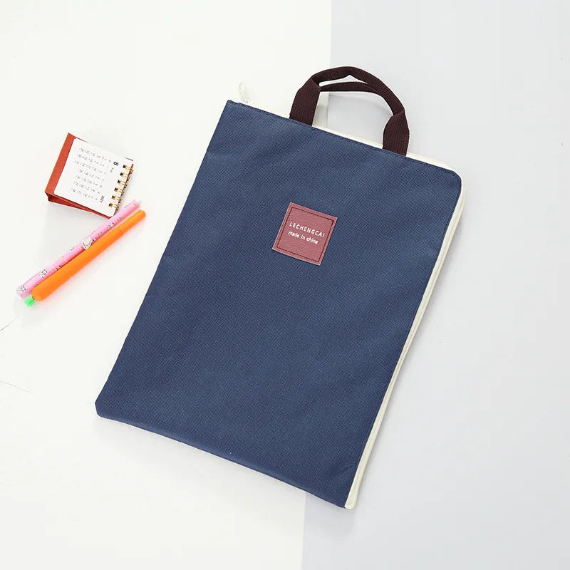 Bolsa simples bolsa para portátil multi-função impermeável saco de negócios estudante papelaria saco