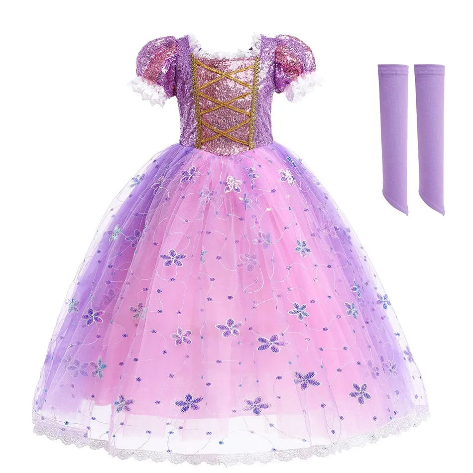 Crianças neve branca cinderela aurora anna elsa traje menina cosplay vestido crianças encanto mirabel pequena sereia roupas de halloween