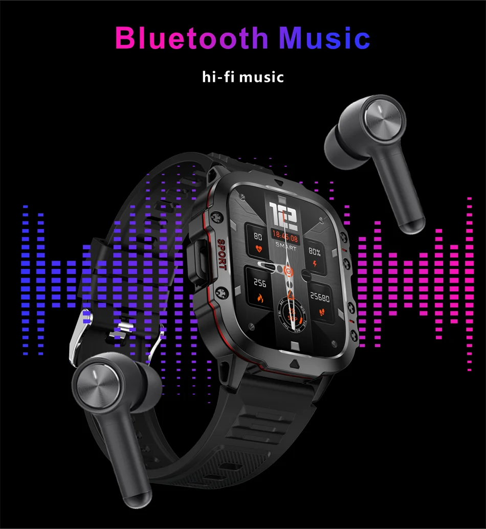 Lige novo militar relógio inteligente masculino esportes ao ar livre 3atm à prova dwaterproof água oxigênio no sangue bluetooth chamada relógios smartwatch para android
