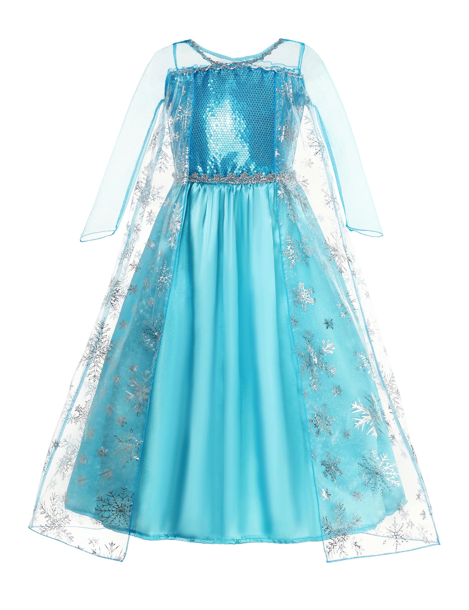 Elsa vestido para meninas elsa malha vestido longo traje crianças carnaval neve rainha cosplay vestido purim festa de aniversário vestido de baile