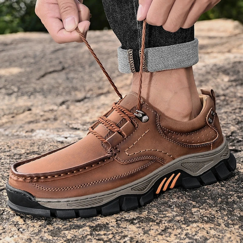 Nova chegada dos homens sapatos casuais feitos à mão mocassins de couro genuíno confortáveis sapatos de caminhada masculinos mocassins de qualidade tênis masculinos
