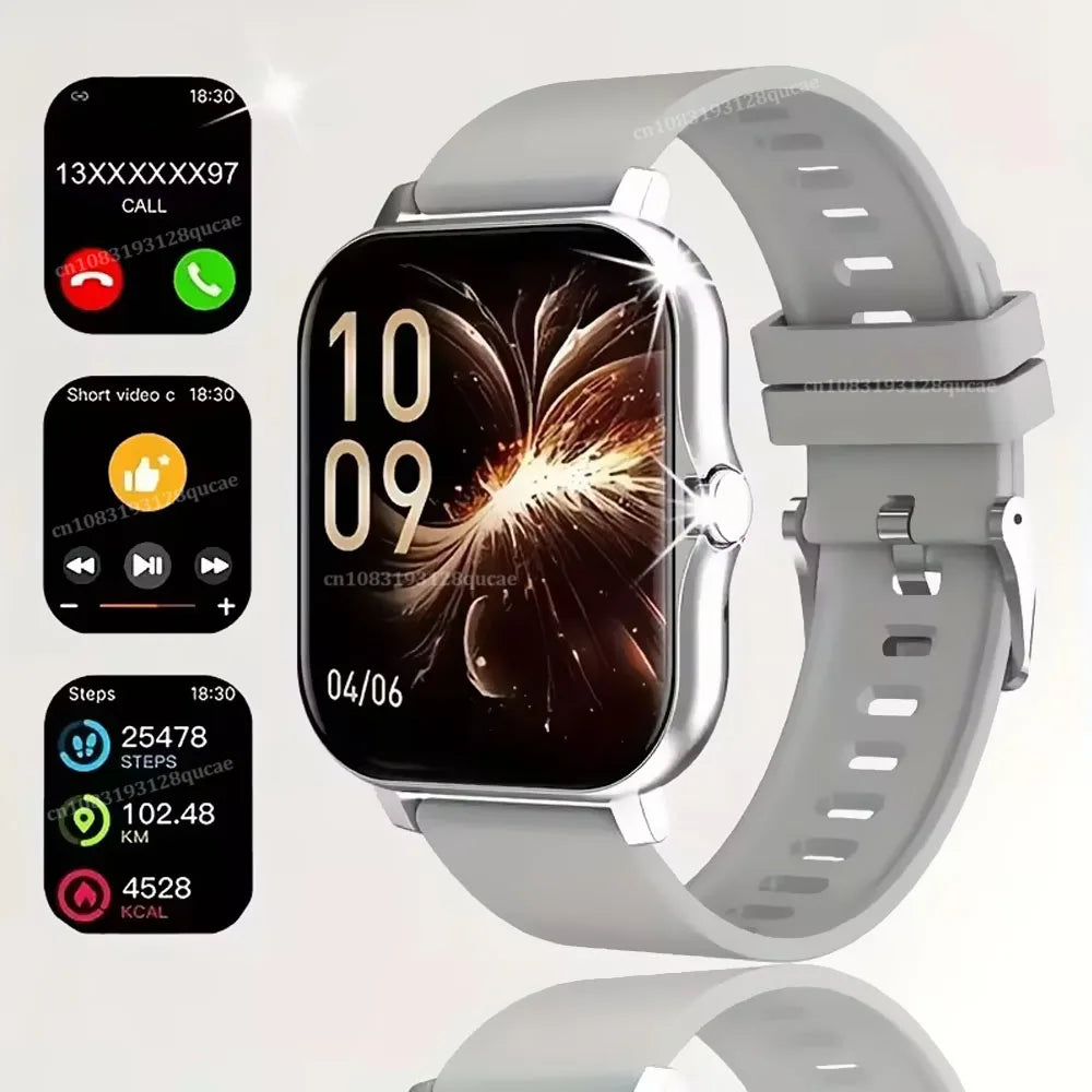 Novo Relógio Inteligente 1.83'' Tela Cheia Bluetooth com Função de Chamada Monitor de Oxigênio no Sangue/Pressão Arterial Smartwatch para Mulheres e Homens Presente de Férias 2026