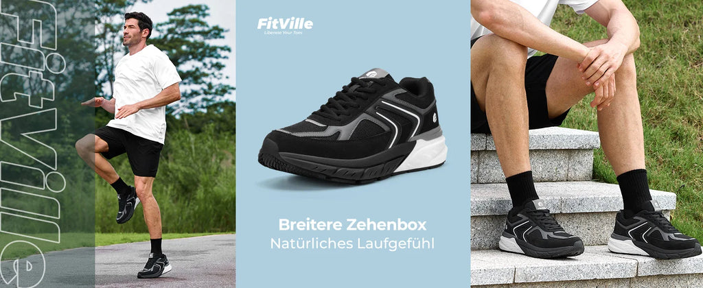 Fittington sapatos largos para homens sapatos de caminhada tênis casuais sapatos ortopédicos suporte de arco para fascite plantar neuropatia