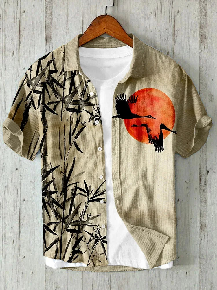 Camisa masculina de linho, design de camisa de manga curta confortável e respirável, camisa havaiana de verão masculina XS-5XL