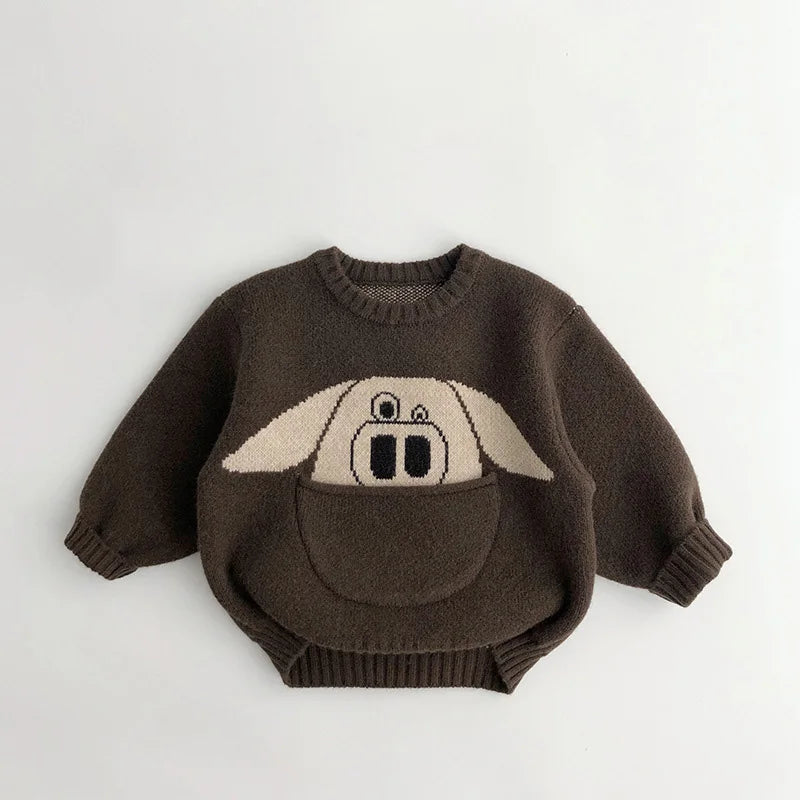 Milancel crianças roupas de bebê suéteres pulôver dos desenhos animados meninos meninas malhas estilo coreano crianças infantil pulôver outwear