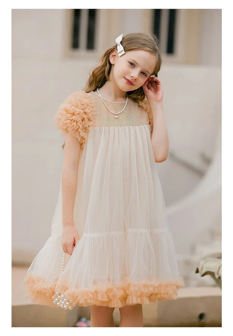 Baby Girls' Gaze Sequins Vestidos, Purple Princess Clothing, 3T, 12T, Kids Wear, Cute Children Party, Bridemaid Clothes, Verão, 2022