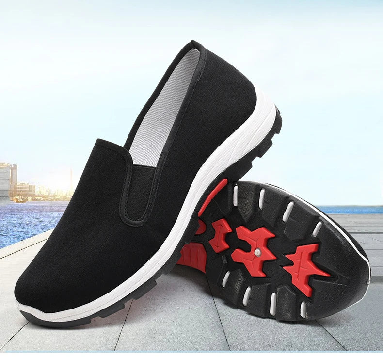 Clássico masculino algodão pano sapatos tradicional chinês tai-chi tênis de treinamento de arte marcial respirável wearable calçado esportivo