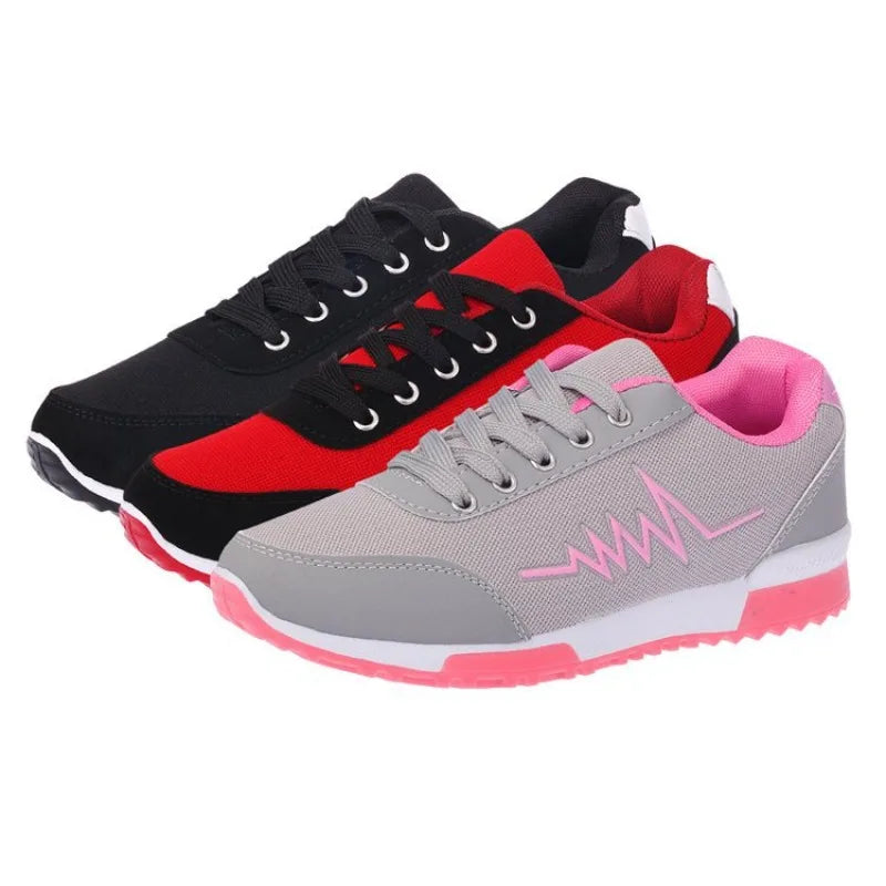 2024 sapatos de cunha mulher malha sapatos femininos designers de luxo rendas vermelho preto tênis feminino casual chaussures femme cesta femme