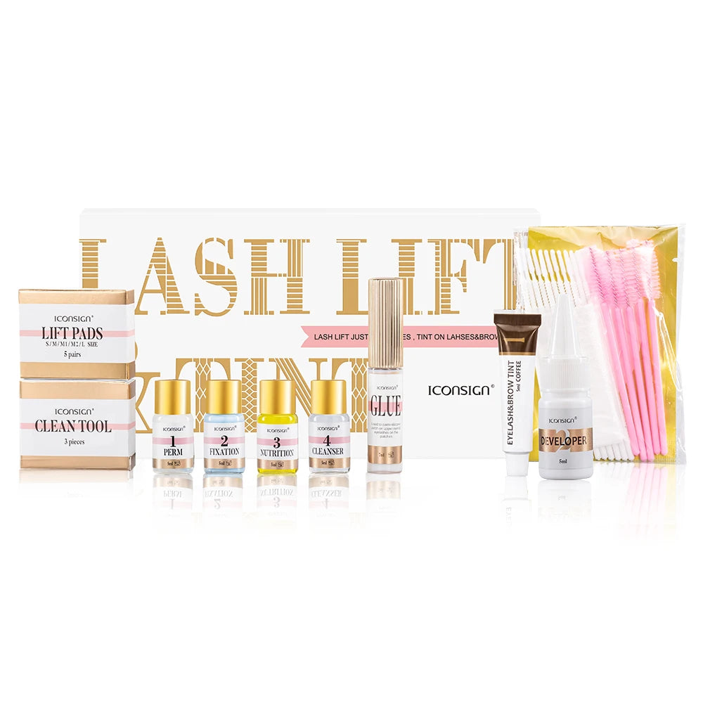 ICONSIGN Lash Lift e Matiz Kit Profissional Cílios Lifting Matiz Brow Laminação Tintura Ferramentas de Maquiagem para os Olhos