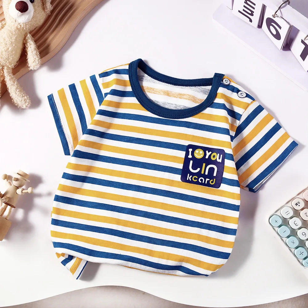 2-6y nova camiseta dos desenhos animados de algodão puro meninas de manga curta verão meia manga topos meninos topos crianças camisetas roupas