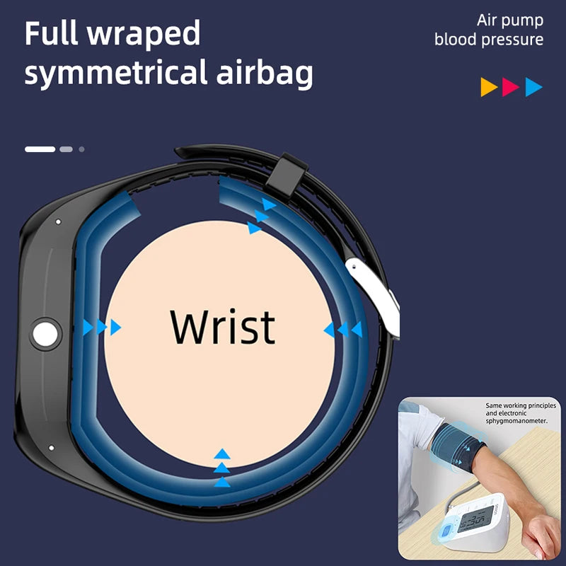 Oxigênio no sangue pressão arterial temperatura corporal monitor de freqüência cardíaca smartwatch masculino à prova dwaterproof água sono esporte saúde relógios inteligentes feminino